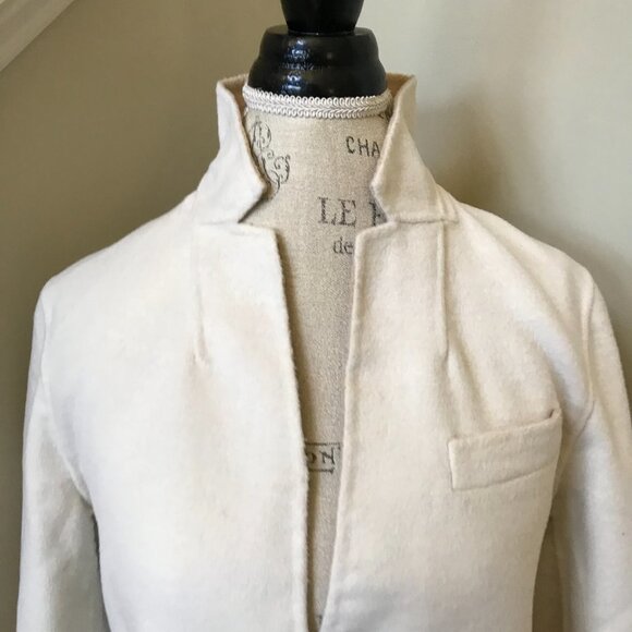 NWT JCrew Leighton Blazer Jacket Womens 4 Cream Ivory Double Faced Wool BJ930 - Picture 7 of 14